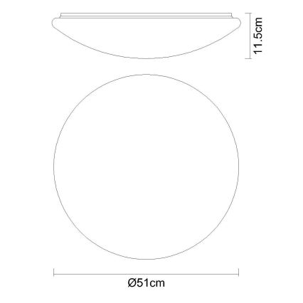 Globo - dimmbare RGB-LED-Deckenleuchte LED/48W/230V + LED/10W 2700–6500K Ø 50 cm + Fernbedienung
