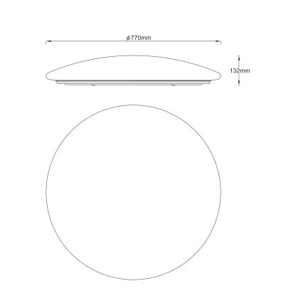 Globo - Dimmbare LED-Deckenleuchte LED/80W/230V + Fernbedienung
