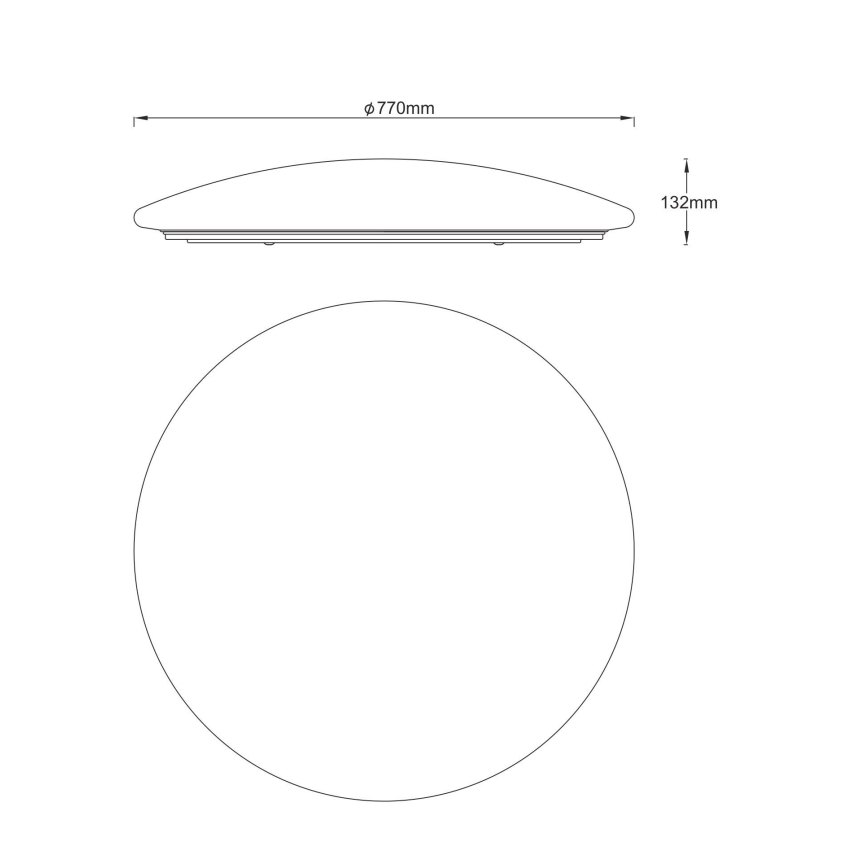 Globo - Dimmbare LED-Deckenleuchte LED/80W/230V + Fernbedienung