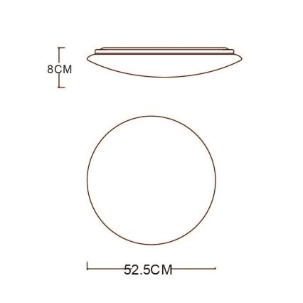 Globo - Dimmbare LED-Deckenleuchte LED/48W/230V 3000/4200/6400K + Fernbedienung