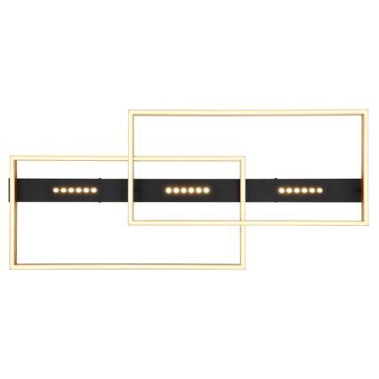 Globo 48461-54 - LED-Deckenleuchte LUFFY LED/54W/230V 39,8x90 cm schwarz/gold
