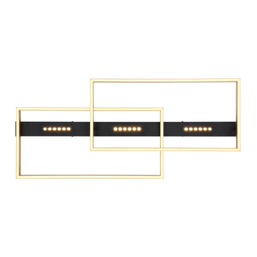 Globo 48461-54 - LED-Deckenleuchte LUFFY LED/54W/230V 39,8x90 cm schwarz/gold