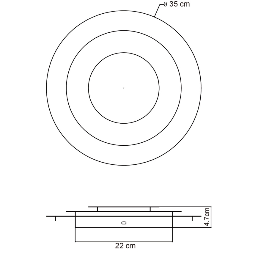Globo - LED-Deckenleuchte LED/24W/230V 3000K Ø 35 cm goldfarben