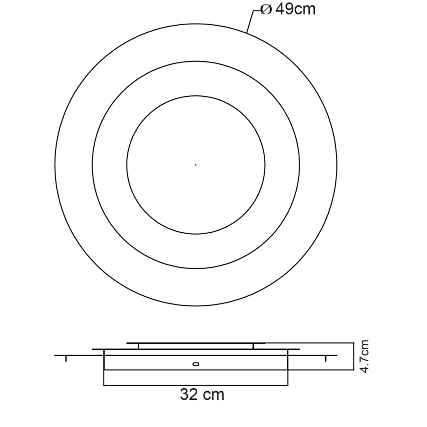 Globo - LED-Deckenleuchte LED/40W/230V 3000K, Ø 49 cm, goldfarben
