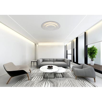 Globo - LED-Deckenleuchte LED/40W/230V 3000K Ø 49 cm silber