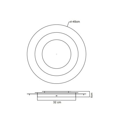 Globo - LED-Deckenleuchte LED/40W/230V 3000K Ø 49 cm silber
