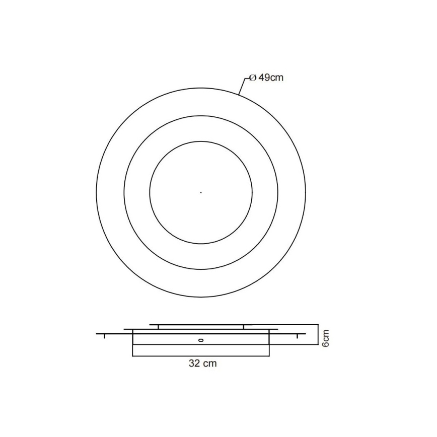 Globo - LED-Deckenleuchte LED/40W/230V 3000K Ø 49 cm silber
