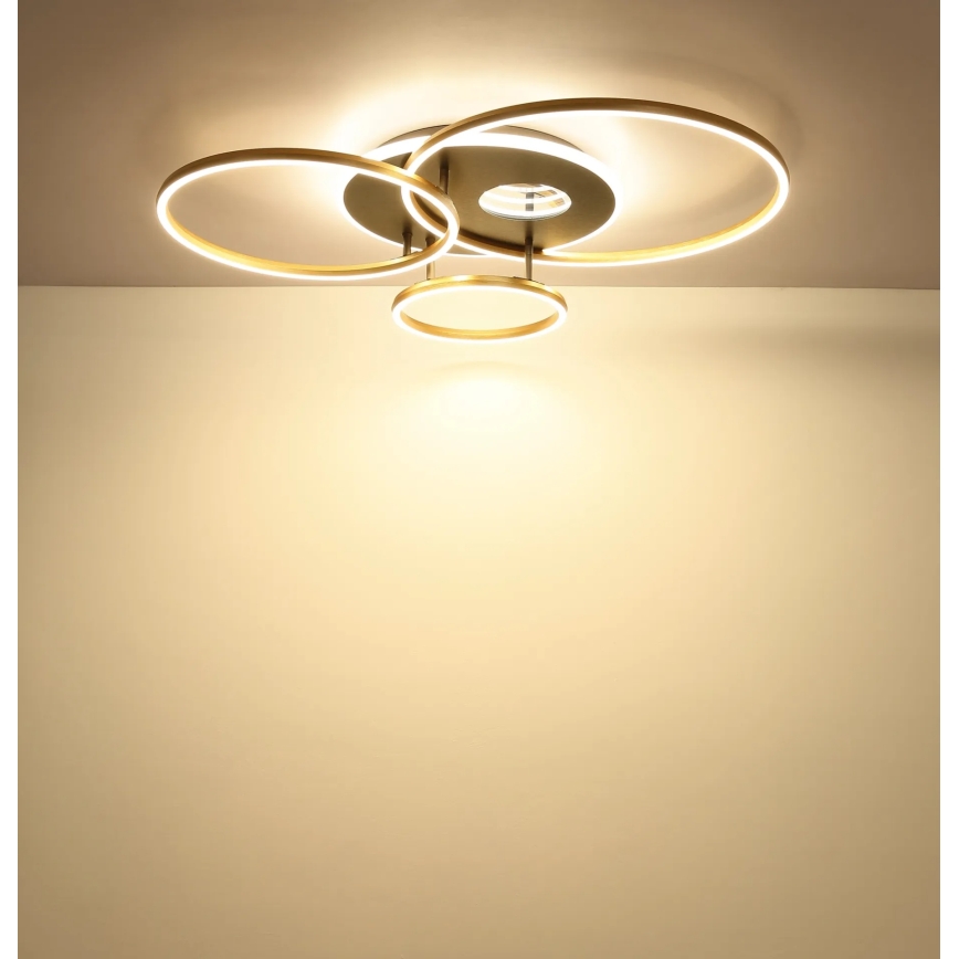 Globo - LED dimmbare Deckenleuchte LED/54W/230V 2700-6500K 90x70 cm Anthrazit/Gold + Fernbedienung