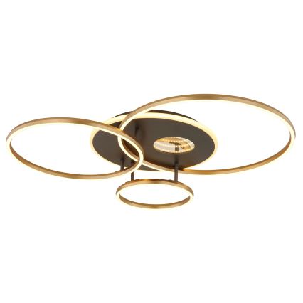 Globo - LED dimmbare Deckenleuchte LED/54W/230V 2700-6500K 90x70 cm Anthrazit/Gold + Fernbedienung
