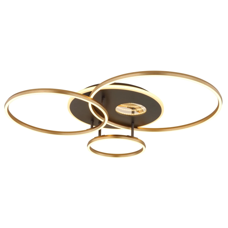Globo - LED dimmbare Deckenleuchte LED/54W/230V 2700-6500K 90x70 cm Anthrazit/Gold + Fernbedienung