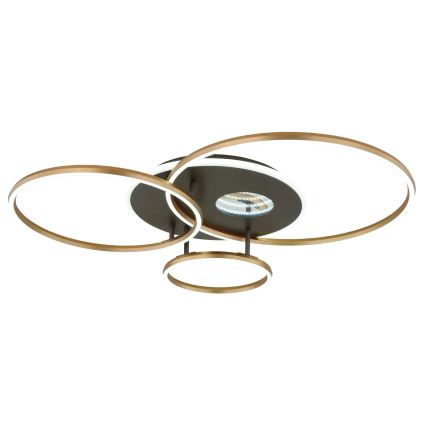 Globo - LED dimmbare Deckenleuchte LED/54W/230V 2700-6500K 90x70 cm Anthrazit/Gold + Fernbedienung