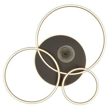 Globo - LED dimmbare Deckenleuchte LED/54W/230V 2700-6500K 90x70 cm Anthrazit/Gold + Fernbedienung