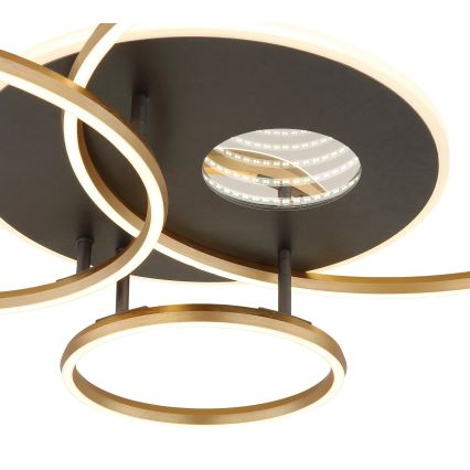 Globo - LED dimmbare Deckenleuchte LED/54W/230V 2700-6500K 90x70 cm Anthrazit/Gold + Fernbedienung