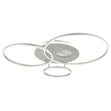 Globo - Dimmbare LED-Deckenleuchte LED/54W/230V 2700-6500K 90x70 cm silber + Fernbedienung