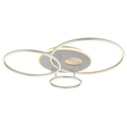Globo - Dimmbare LED-Deckenleuchte LED/54W/230V 2700-6500K 90x70 cm silber + Fernbedienung