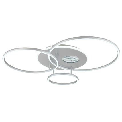 Globo - Dimmbare LED-Deckenleuchte LED/54W/230V 2700-6500K 90x70 cm silber + Fernbedienung