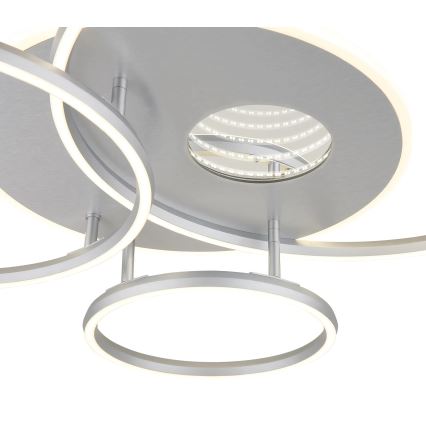 Globo - Dimmbare LED-Deckenleuchte LED/54W/230V 2700-6500K 90x70 cm silber + Fernbedienung