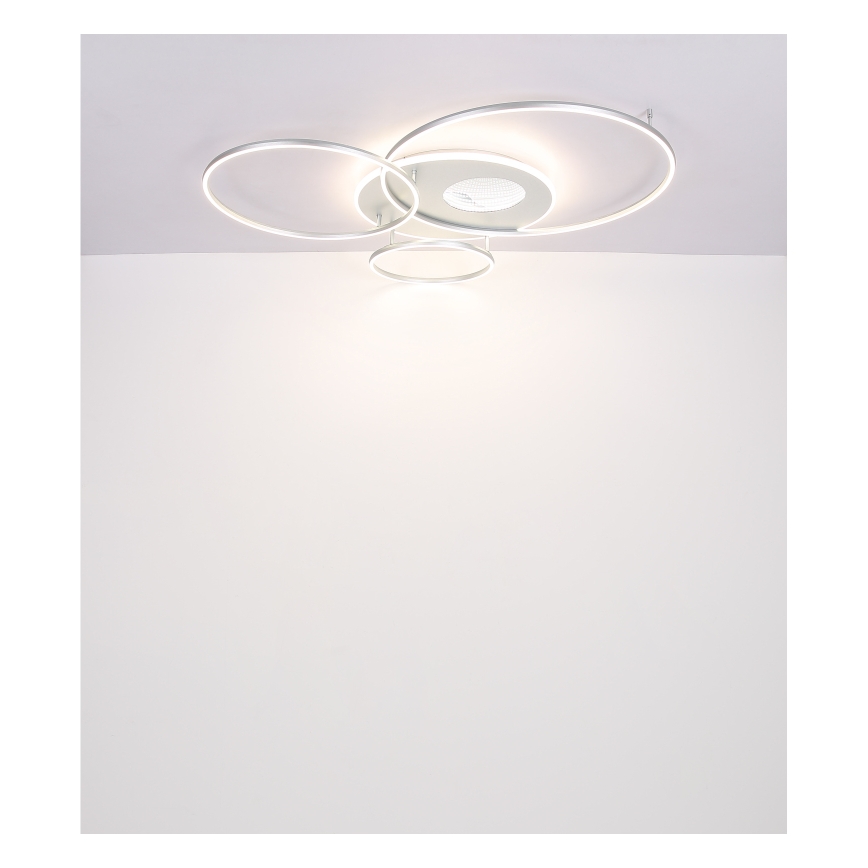 Globo - dimmbare LED-Deckenleuchte LED/70W/230V 2700-6500K mattchrom + Fernbedienung