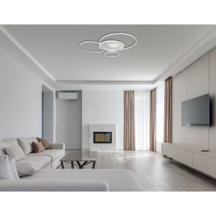 Globo - LED dimmbare Deckenleuchte LED/70W/230V 2700-6500K mattchrom + Fernbedienung