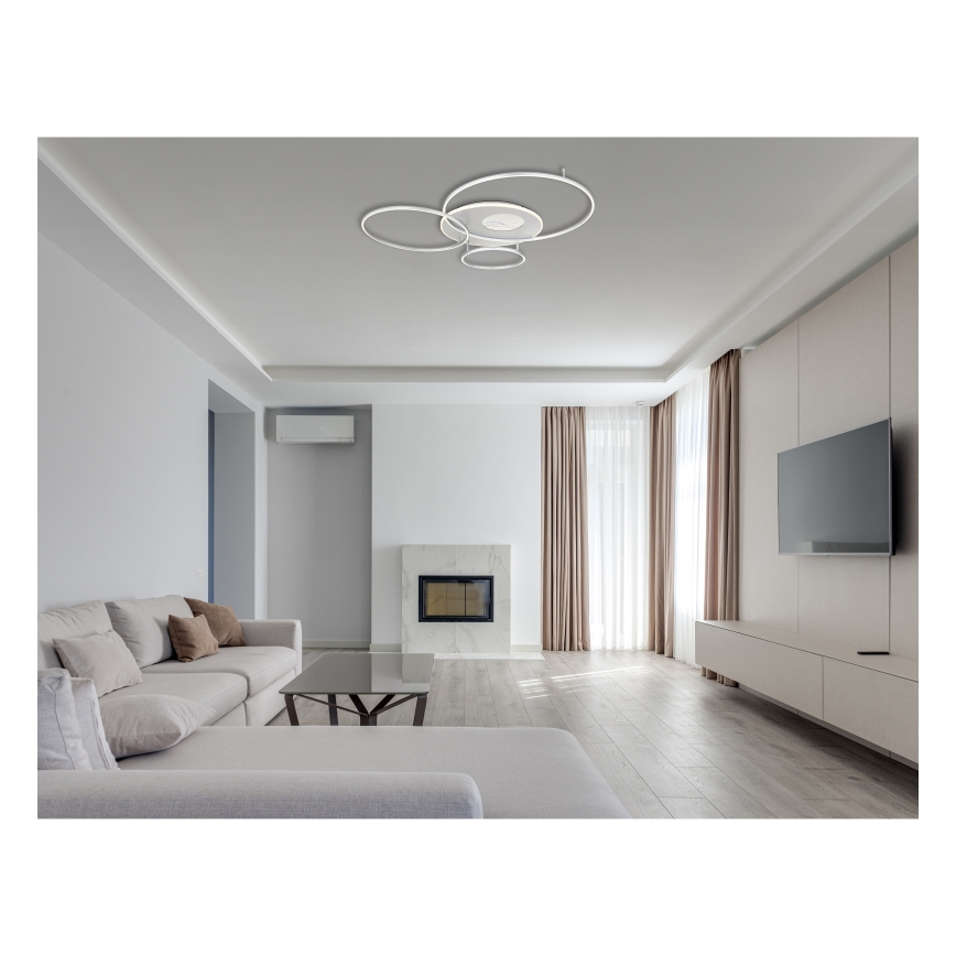 Globo - LED dimmbare Deckenleuchte LED/70W/230V 2700-6500K mattchrom + Fernbedienung