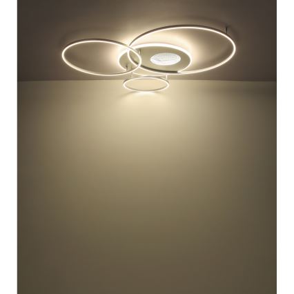 Globo - LED dimmbare Deckenleuchte LED/70W/230V 2700-6500K mattchrom + Fernbedienung