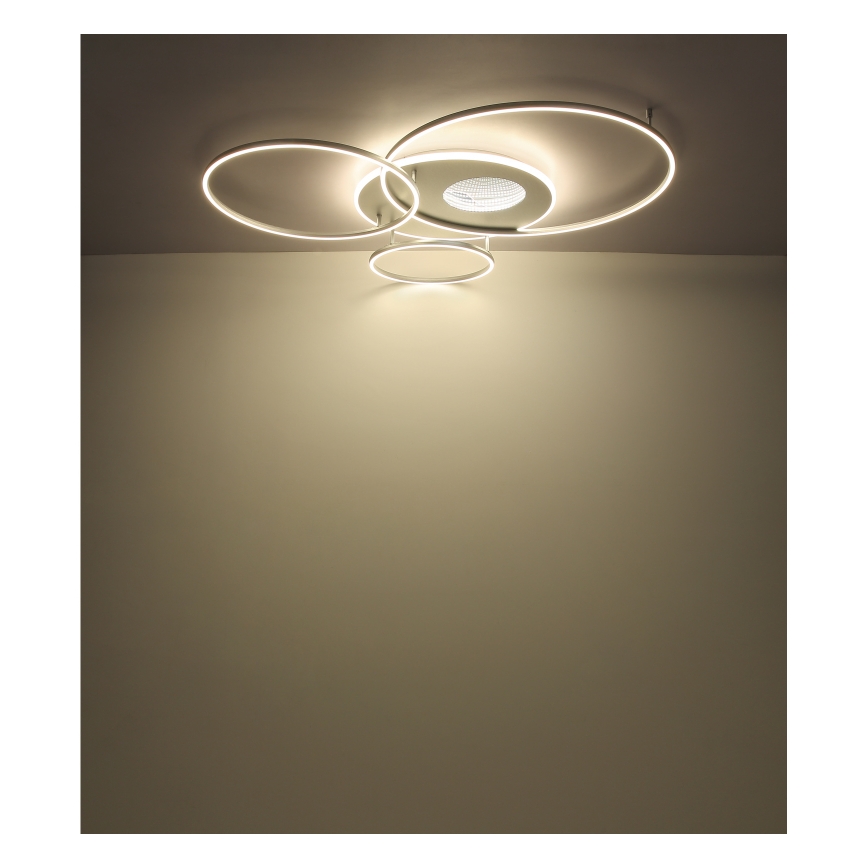 Globo - LED dimmbare Deckenleuchte LED/70W/230V 2700-6500K mattchrom + Fernbedienung