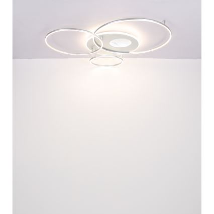 Globo - LED dimmbare Deckenleuchte LED/70W/230V 2700-6500K mattchrom + Fernbedienung