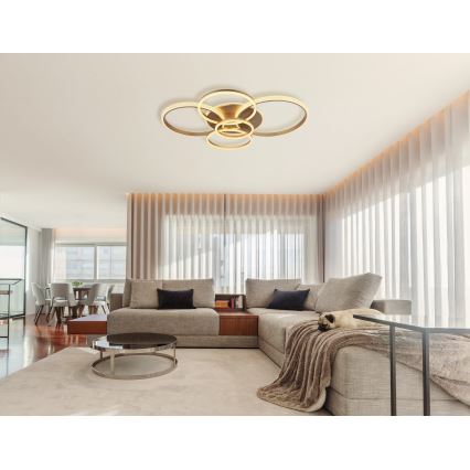 Globo - LED-Deckenleuchte LED/70W/230V 3000K 88x110 cm beige