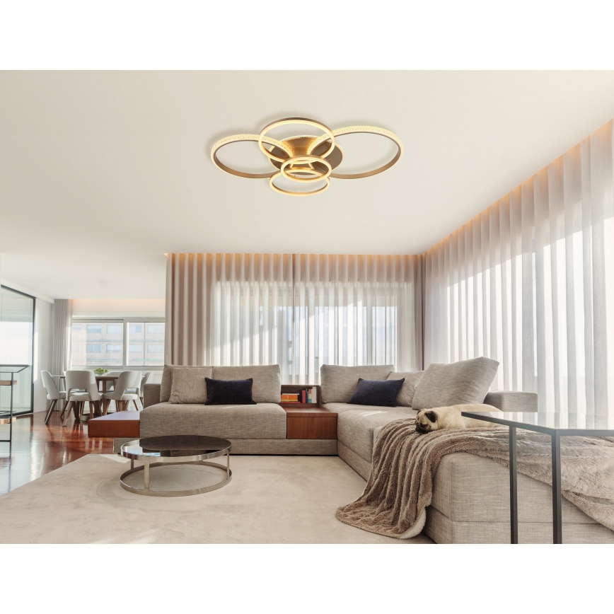 Globo - LED-Deckenleuchte LED/70W/230V 3000K 88x110 cm beige