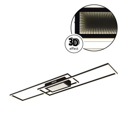 Globo - Dimmbare LED-Deckenleuchte LED/42W/230V 2700-6500K 19,6x96 cm schwarz + Fernbedienung
