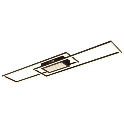Globo - Dimmbare LED-Deckenleuchte LED/42W/230V 2700-6500K 19,6x96 cm schwarz + Fernbedienung