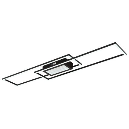 Globo - Dimmbare LED-Deckenleuchte LED/42W/230V 2700-6500K 19,6x96 cm schwarz + Fernbedienung