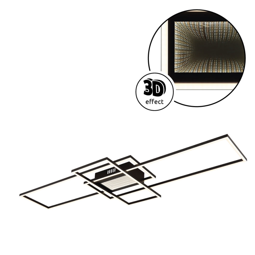 Globo - Dimmbare LED-Deckenleuchte LED/60W/230V 2700-6500K 42x110,8 cm schwarz + Fernbedienung