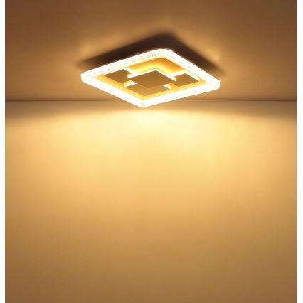 Globo - LED-Deckenleuchte LED/40W/230V 3000K 48,8x48,8 cm goldfarben