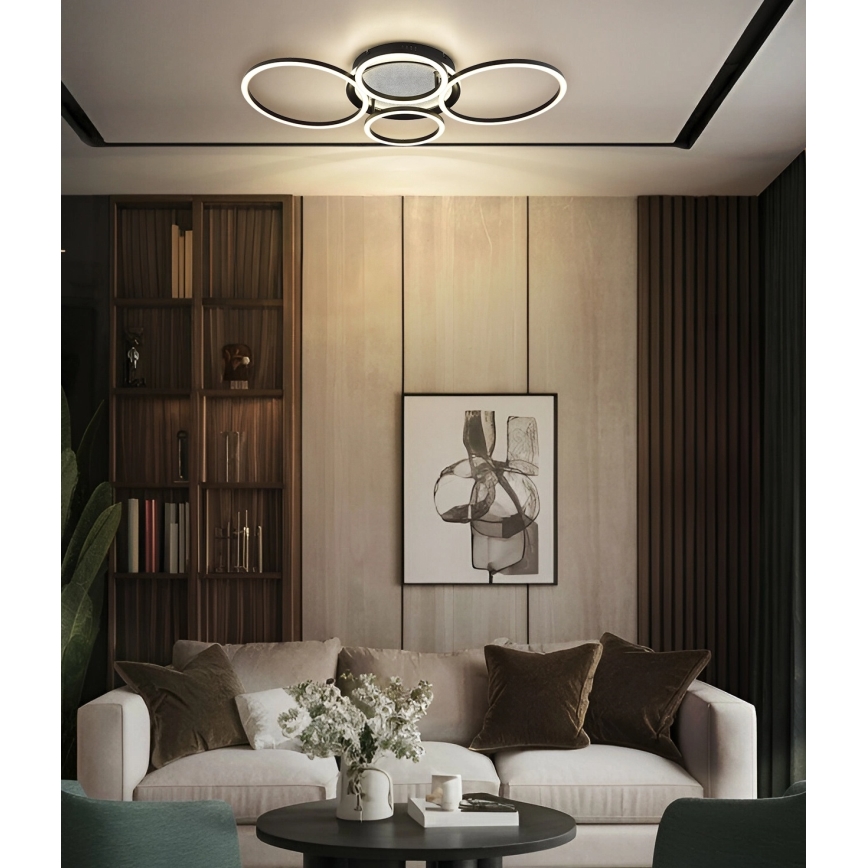 Globo - LED-Deckenleuchte LED/40W/230V 4000K 72x52 cm schwarz