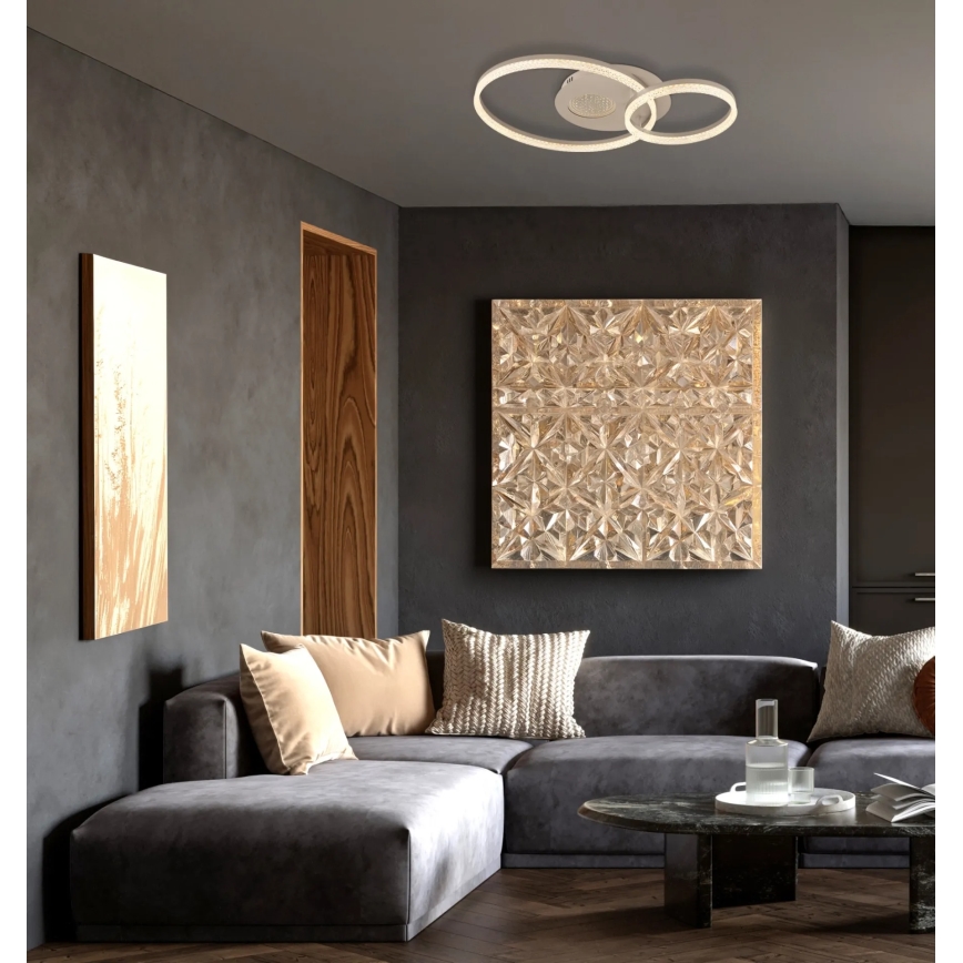 Globo - LED-Deckenleuchte LED/30W/230V 3000K 70x50 cm beige