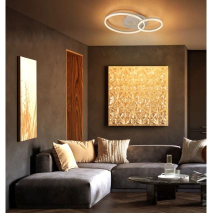 Globo - LED-Deckenleuchte LED/30W/230V 3000K 70x50 cm beige