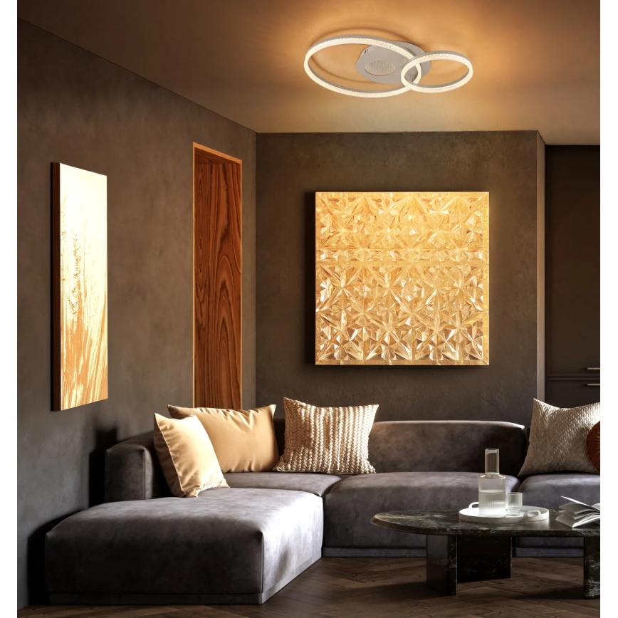 Globo - LED-Deckenleuchte LED/30W/230V 3000K 70x50 cm beige