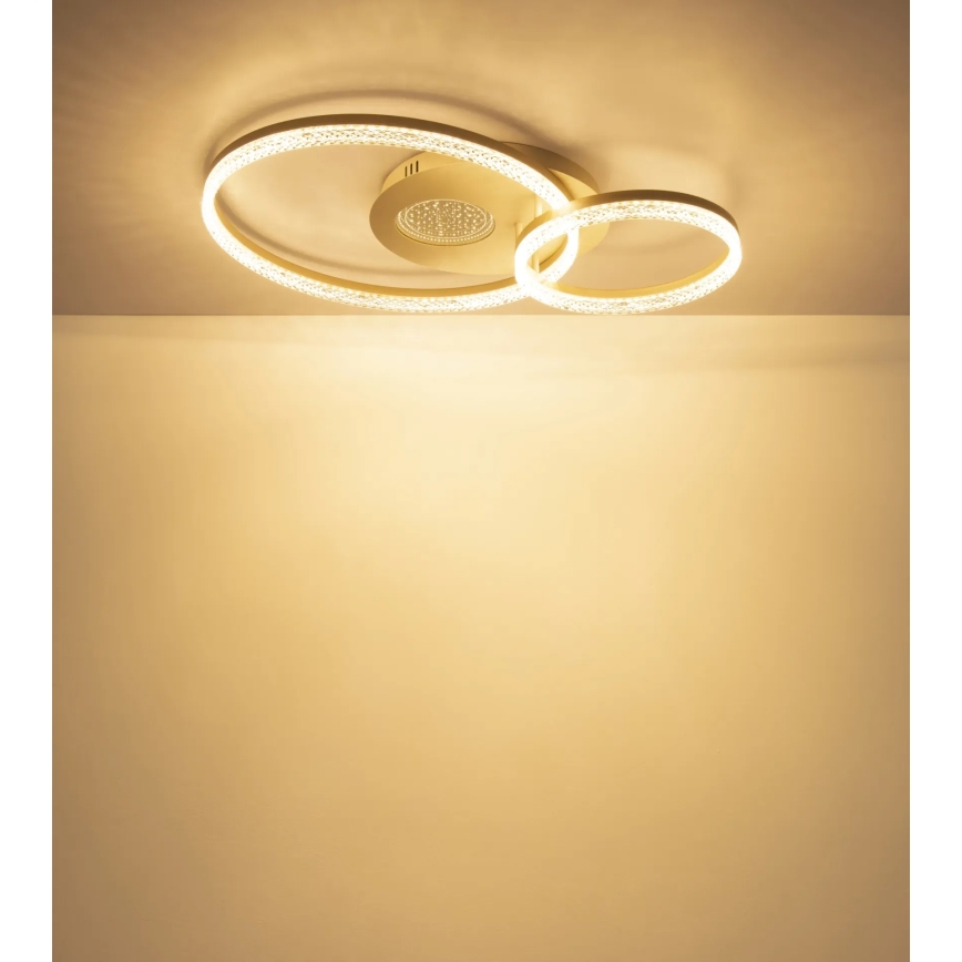 Globo - LED-Deckenleuchte LED/30W/230V 3000K 70x50 cm beige