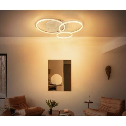 Globo - LED Deckenleuchte LED/40W/230V 3000K 78x60 cm beige