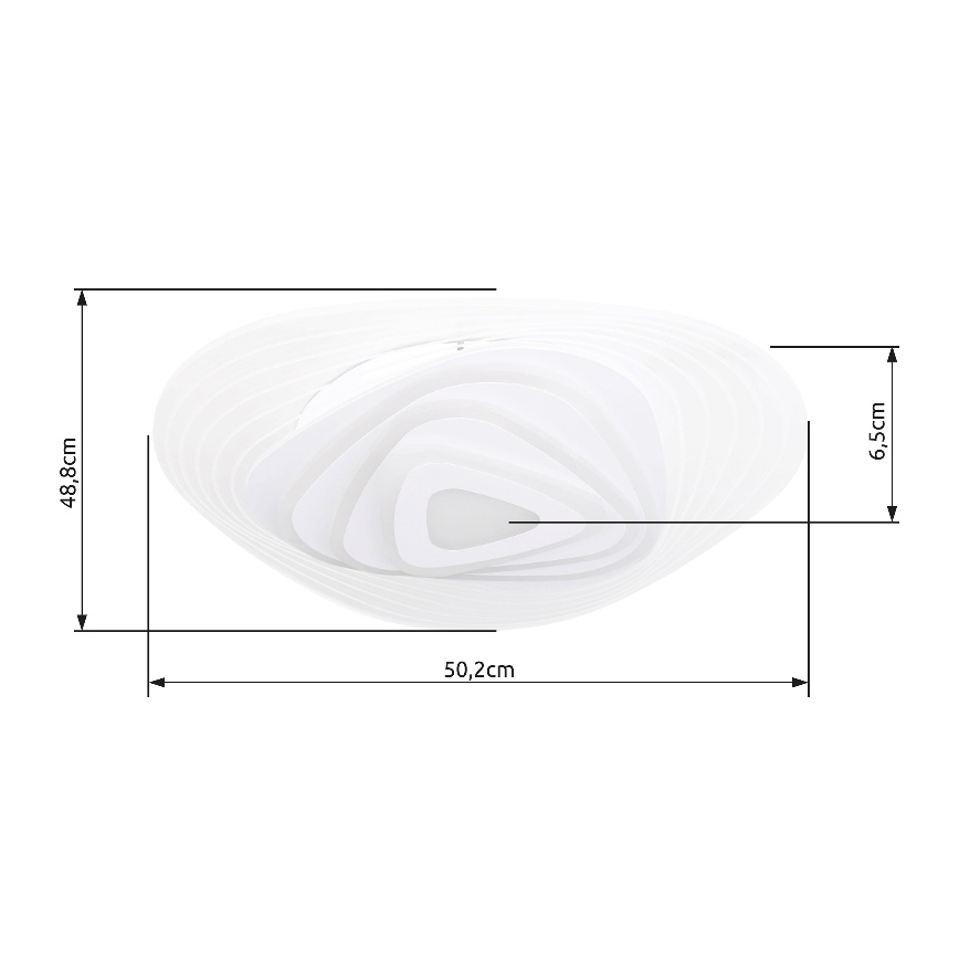 Globo - LED dimmbare Deckenleuchte LED/40W/230V 3000-6500K 50,2x48,8 cm Wi-Fi Tuya + Fernbedienung