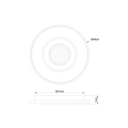 Globo - Dimmbare LED-Deckenleuchte LED/36W/230V 2700-6000K + Fernbedienung