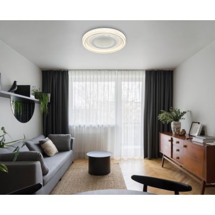 Globo - Dimmbare LED-Deckenleuchte LED/48W/230V 2700-6000K d 48 cm weiß + Fernbedienung