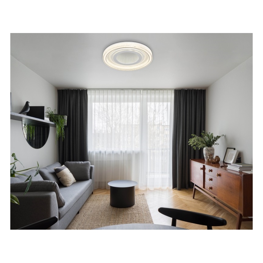 Globo - Dimmbare LED-Deckenleuchte LED/48W/230V 2700-6000K d 48 cm weiß + Fernbedienung