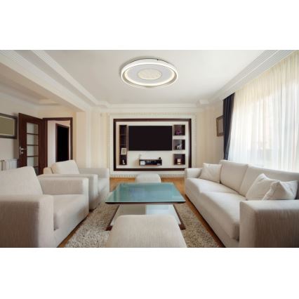 Globo - Dimmbare LED-Deckenleuchte LED/48W/230V 2700-6000K d 48 cm + Fernbedienung