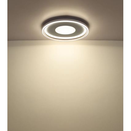 Globo - Dimmbare LED-Deckenleuchte LED/60W/230V 2700-6000K Ø 59 cm Weiß/Creme + Fernbedienung
