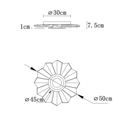 Globo - LED dimmbare Deckenleuchte LED/58W/230V 2700-6000K Ø 50 cm weiß + Fernbedienung