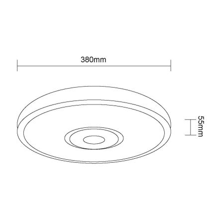 Globo - LED-Deckenleuchte LED/24W/230V 3000/4000/6000K Ø 38 cm weiß/mattchrom