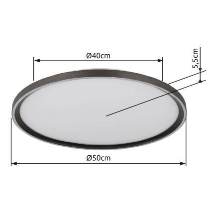 Globo - Dimmbare LED-Deckenleuchte LED/48W/230V 2700-6000K + Fernbedienung d 50 cm