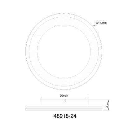 Globo - Dimmbare LED-Deckenleuchte LED/24W/230V 2700-6000K + Fernbedienung